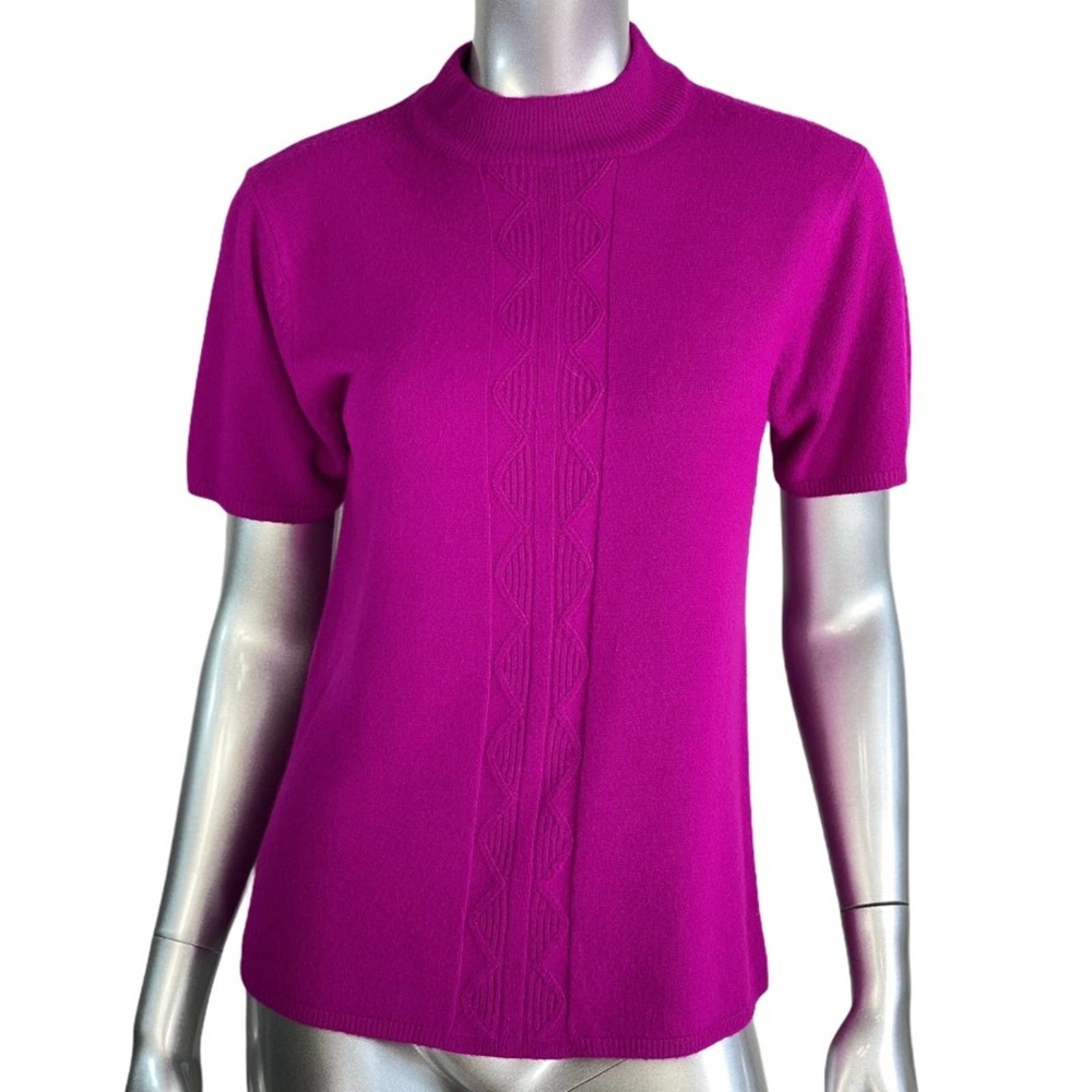 Norton McNaughton Purple Short Sleeve Sweater S